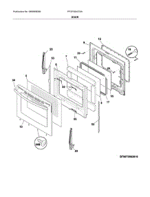 Door parts for Frigidaire Range FFGF3054TSA from AppliancePartsPros.com