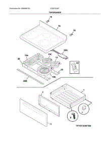 Top / Drawer parts for Frigidaire Range FGEF3036TWA from AppliancePartsPros.com