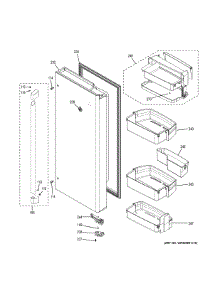 Fresh Food Door - Rh parts for Ge Refrigerator CWE23SSHOSS from AppliancePartsPros.com