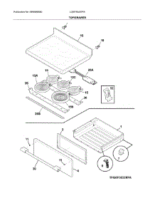 Top / Drawer parts for Frigidaire Range LGEF3046TFA from AppliancePartsPros.com