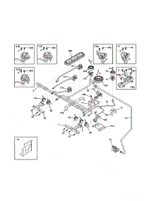 Burner parts for Kenmore Range 790.42613311 (79042613311, 790 42613311) from AppliancePartsPros.com