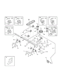 Burner parts for Kenmore Range 790.42613310 (79042613310, 790 42613310) from AppliancePartsPros.com