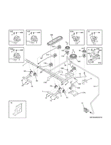 Burner parts for Kenmore Range 790.42603312 (79042603312, 790 42603312) from AppliancePartsPros.com