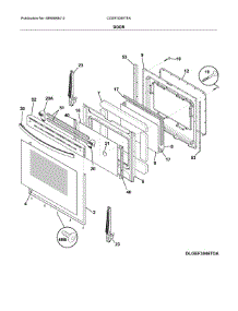 Door parts for Frigidaire Range CGEF3059TFA from AppliancePartsPros.com
