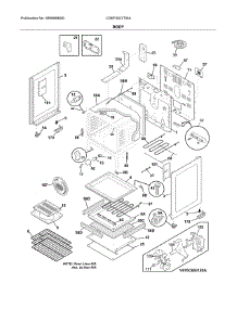 Body parts for Frigidaire Range CGEF3037TWA from AppliancePartsPros.com