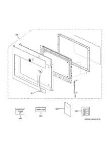 Door Parts parts for Ge Microwave JNM3163RJ3SS from AppliancePartsPros.com