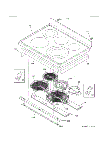 Main Top parts for Kenmore Range 790.97323410 (79097323410, 790 97323410) from AppliancePartsPros.com