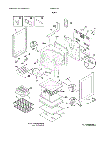 Body parts for Frigidaire Range LFEF3054TFA from AppliancePartsPros.com