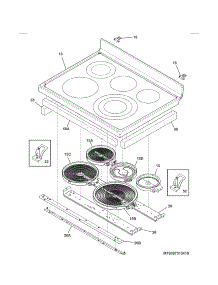 Main Top parts for Kenmore Range 790.97319410 (79097319410, 790 97319410) from AppliancePartsPros.com