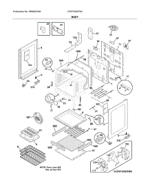 Body parts for Frigidaire Range CFEF3056TSA from AppliancePartsPros.com
