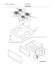 Top / Drawer parts for Frigidaire Range CFEF3016TWA from AppliancePartsPros.com