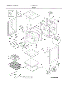 Body parts for Frigidaire Range CFEF3016TWA from AppliancePartsPros.com