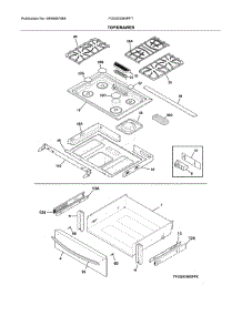 Top / Drawer parts for Frigidaire Range FGGS3065PFT from AppliancePartsPros.com