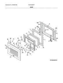 Door parts for Frigidaire Range FGGS3065PFT from AppliancePartsPros.com