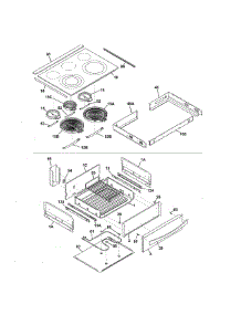 Top / Drawer parts for Kenmore Range 790.42559310 (79042559310, 790 42559310) from AppliancePartsPros.com