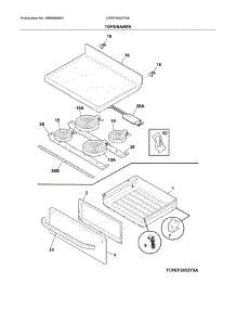 Top / Drawer parts for Frigidaire Range CFEF3053TSA from AppliancePartsPros.com
