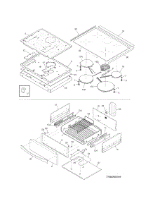 Top / Drawer parts for Kenmore Range 790.42623310 (79042623310, 790 42623310) from AppliancePartsPros.com