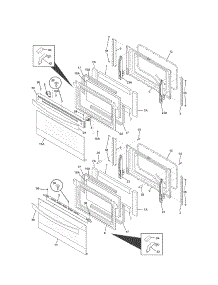 Doors parts for Kenmore Range 790.97513102 (79097513102, 790 97513102) from AppliancePartsPros.com