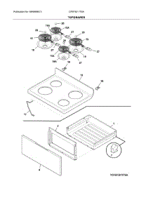 Top / Drawer parts for Frigidaire Range CFEF3011TSA from AppliancePartsPros.com
