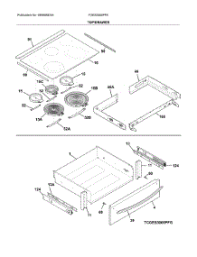 Top / Drawer parts for Frigidaire Range FGES3065PFK from AppliancePartsPros.com