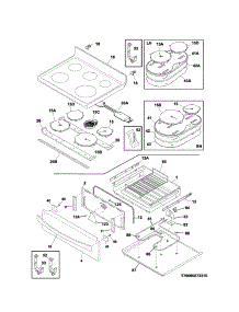 Top / Drawer parts for Kenmore Range 790.95073310 (79095073310, 790 95073310) from AppliancePartsPros.com