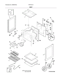 Body parts for Frigidaire Range FFEF3010TBA from AppliancePartsPros.com
