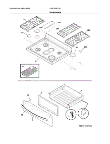 Top / Drawer parts for Frigidaire Range LGGF3046TDA from AppliancePartsPros.com