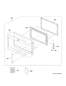 Door Parts parts for Ge Microwave PSA9120SF4SS from AppliancePartsPros.com