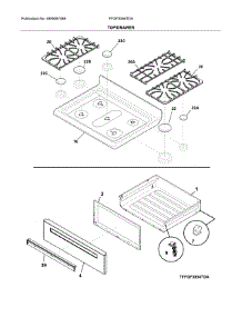 Top / Drawer parts for Frigidaire Range FFGF3056TDA from AppliancePartsPros.com