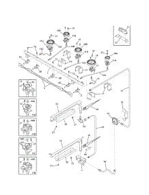 Burner parts for Kenmore Range 790.75403502 (79075403502, 790 75403502) from AppliancePartsPros.com