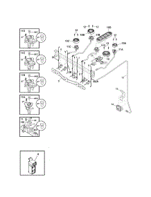 Burner parts for Kenmore Range 790.78509013 (79078509013, 790 78509013) from AppliancePartsPros.com