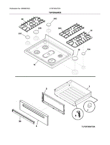 Top / Drawer parts for Frigidaire Range LFGF3054TDA from AppliancePartsPros.com