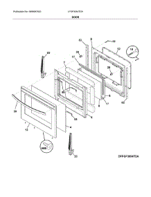 Door parts for Frigidaire Range LFGF3054TDA from AppliancePartsPros.com