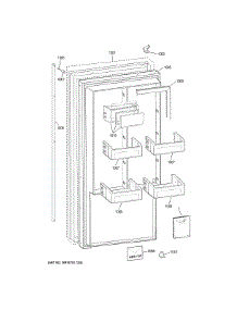 Door parts for Ge Refrigerator ZIRS360NHBLH from AppliancePartsPros.com