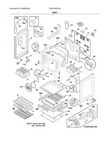 Body parts for Frigidaire Range CGEF3059TDA from AppliancePartsPros.com