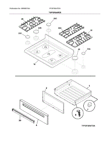 Top / Drawer parts for Frigidaire Range FFGF3054TDA from AppliancePartsPros.com