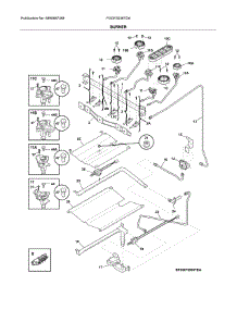 Burner parts for Frigidaire Range FGGF3036TDA from AppliancePartsPros.com