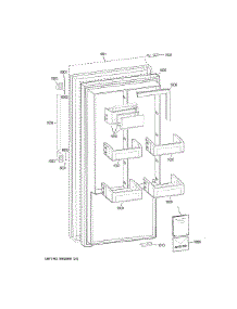 Door parts for Ge Refrigerator ZIRP360NHBLH from AppliancePartsPros.com