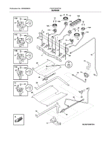 Burner parts for Frigidaire Range FGGF3059TDA from AppliancePartsPros.com