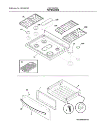 Top / Drawer parts for Frigidaire Range FGGF3059TDA from AppliancePartsPros.com
