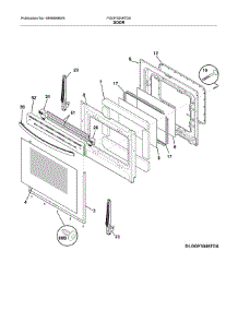 Door parts for Frigidaire Range FGGF3059TDA from AppliancePartsPros.com