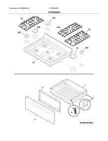 Top / Drawer parts for Frigidaire Range FFGF3056TBA from AppliancePartsPros.com