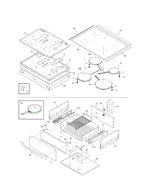 Top / Drawer parts for Kenmore Range 790.45013101 (79045013101, 790 45013101) from AppliancePartsPros.com