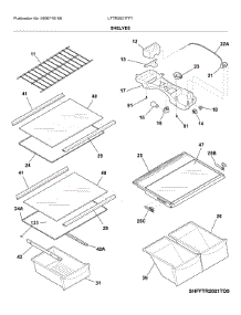 Shelves parts for Frigidaire Refrigerator LFTR2021TF7 from AppliancePartsPros.com