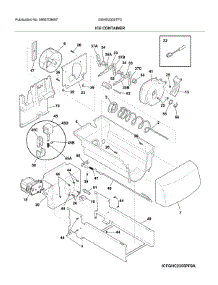 Container parts for Frigidaire Refrigerator DGHX2355TF5 from AppliancePartsPros.com