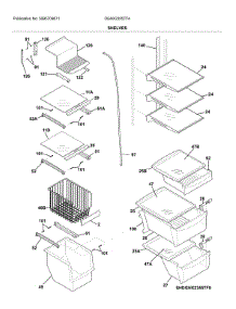 Shelves parts for Frigidaire Refrigerator DGHX2355TF4 from AppliancePartsPros.com