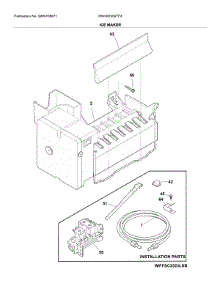 Ice Maker parts for Frigidaire Refrigerator DGHX2355TF4 from AppliancePartsPros.com