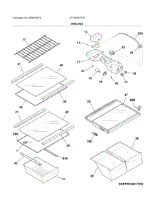 Shelves parts for Frigidaire Refrigerator LFTR2021TF6 from AppliancePartsPros.com