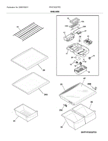 Shelves parts for Frigidaire Refrigerator FFHT2032TP2 from AppliancePartsPros.com