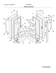 Fresh Food Door parts for Frigidaire Refrigerator FGHD2368TD5 from AppliancePartsPros.com